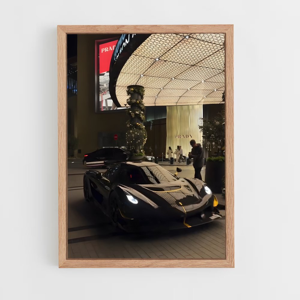 Poster Jesko Noir et Jaune – affiche Koenigsegg (vue 4)